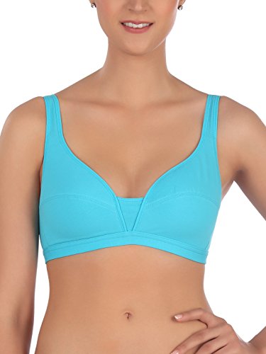 Image of Triumph Beginner Bra for Women Padded Non Wired Bra Wireless Full Coverage Lingerie for Teens Lightly Padded Cut-n-Sew Support Wide Straps Elastic Bottom Band Pack of 1