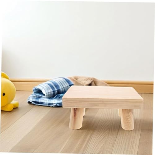Taburete de madera y escalera de mano para cocina o sala de estar 5