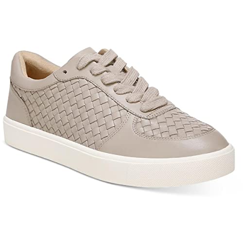 Sam Edelman Emma Mink Grey Lace Up Rounded Toe Woven Detailed Low Top Sneakers