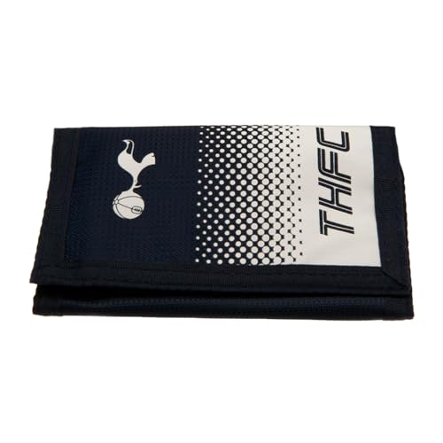 Tottenham Hotspur FC Touch Fastening Fade Design Nylon Wallet (4.7 x 3.2in) (Black/White)