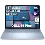 Dell 16 Plus Laptop 16" WUXGA Touchscreen Intel 8-core Ultra 9 288V (Up to 48 AI Tops) 32GB RAM 4TB SSD Backlit Fingerprint Wi-Fi7 for Creator Designer Business Professional Work Win11Pro