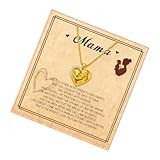 Collar para madre, joyería de moda chapada en oro, collar de cadena, recuerdo de amor, colgante de joyería para madre, esposa, novia, pareja, familia, amigos, vaca