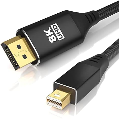 8K Mini DisplayPort to DisplayPort Cable Cover