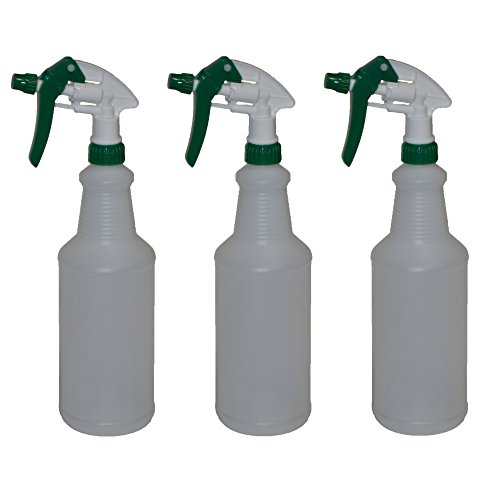 Empty Spray Bottles Set of 3 Heavy Duty Trigger Sprayers with Filters