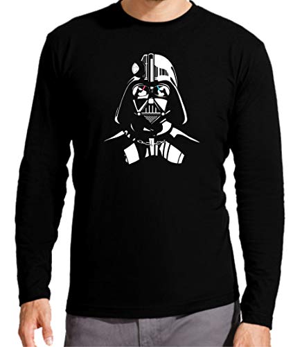Camiseta Manga Larga de Hombre Star Wars R2D2 C2PO Dark Vader Han Solo Leia Estrella 3XL