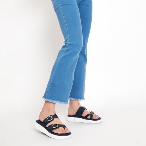 Image of KazarMax Women Magnolia Lightweight Double Strap | Cushioned | Bounce Back | Comfortable Flat Sandals
