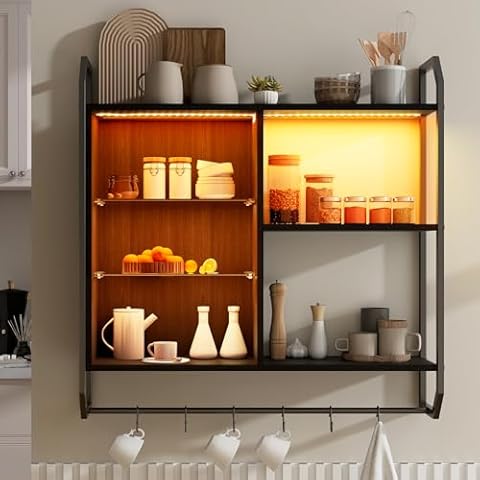YOURLITE Étagère Murale Suspendue avec LED Cover