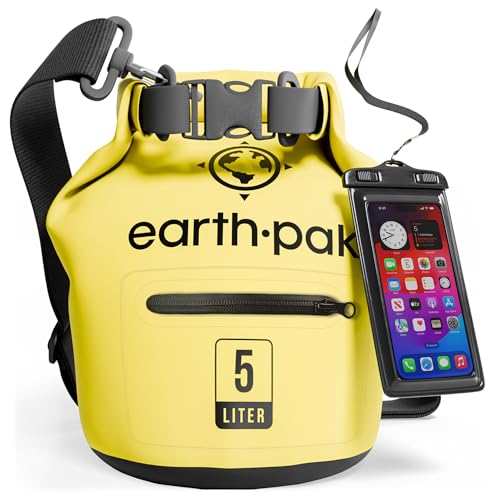 Earth Pak Waterproof Dry Bag with Zippered Pocket - Waterproof Dry Bag Backpack Keeps Gear Dry Kayak - Waterproof Phone Case