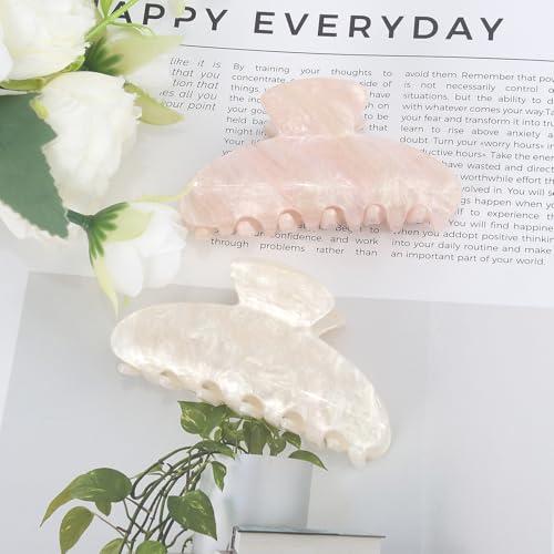 Canitor Marbled Claw Clips Set of 2 (White & Pink) — view 6