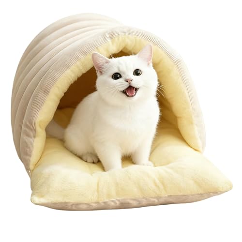 ペットエンクロージャー - 快適なペットの寝床、屋内アパートのリラクゼーションスポット、完全に取り外し可能な豪華なクッション、衛生的な洗濯機で洗える生地、密閉された居心地の良い、子犬や子猫に最適です。