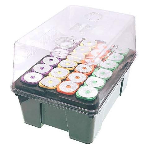 DWC Cloner Rooting Recirculating System 24 Site Cutting Clone and Seeding Root 2 in 1 Deep Water Cloner 24 Site with Clear Humidity Propagation Dome (Black) Cover