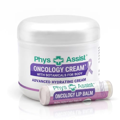 PhysAssist Oncology Cream with Botanicals for Body 4 oz + Lip Balm. Skin Therapy Set for Dry,...