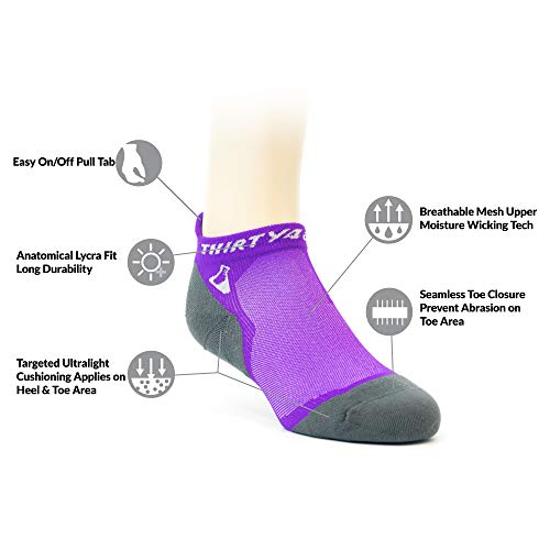 image for Thirty48 Ultralight Athletic Running Socks for Men and Women with Seam