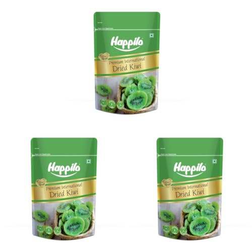 Image of Happilo Premium International Dried Kiwi Slices 200 grams, Candied Dry Fruit Naturally Sweet and Dehydrated (Pack of 3)