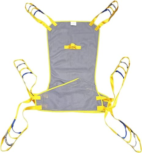 Ganzkörper-Patienten-Hebeband mit Kopf- und Rückenstütze, Toiletten- und Transfer-Hebeschlinge, geteiltes Bein-Design für Toilettenzugang, 6 Gurte für sicheres Heben, ideal für Rehabilitation und