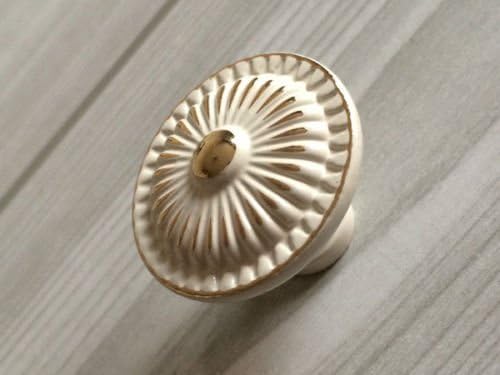 Cabinet Pull Antique, Cabinet Pulls Knob Cream White Gold Dresser Pulls Drawer Knobs Cabinet Door Knob Pull Back Plate, Material zinc Alloy (Knob Only)