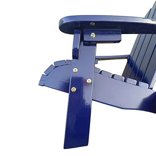 Rose Bloom Kids Adirondack Chair, Solid Wood Outdoor Patio Weather Resistant Chair For Children, Classic Seat For Deck, Garden, Backyard, Porch And Lawn (Navy Blue) #TOP5