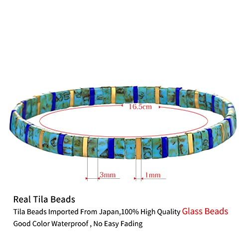 Kelitch Women Bracelet Simple Stretch Bracelet Handmade Tila Beaded String Strand Bangle Fashion Charm Jewelry Gift #TOP4