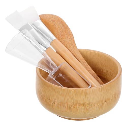 Kit bol à masque Hohopeti marron pour mélanger et appliquer vos soins visage facilement