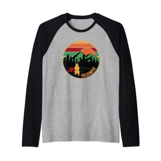 Yosemite - Tienda de campaña retro vintage Camiseta Manga Raglan