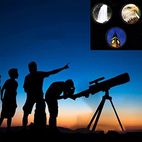 Logkern Telescope Lunar For Capable Of 90X Magnification,Portable Explore The Moon And Its Craters Includes 2 Eyepieces,Tabletop Tripod,Finder Scope #TOP6