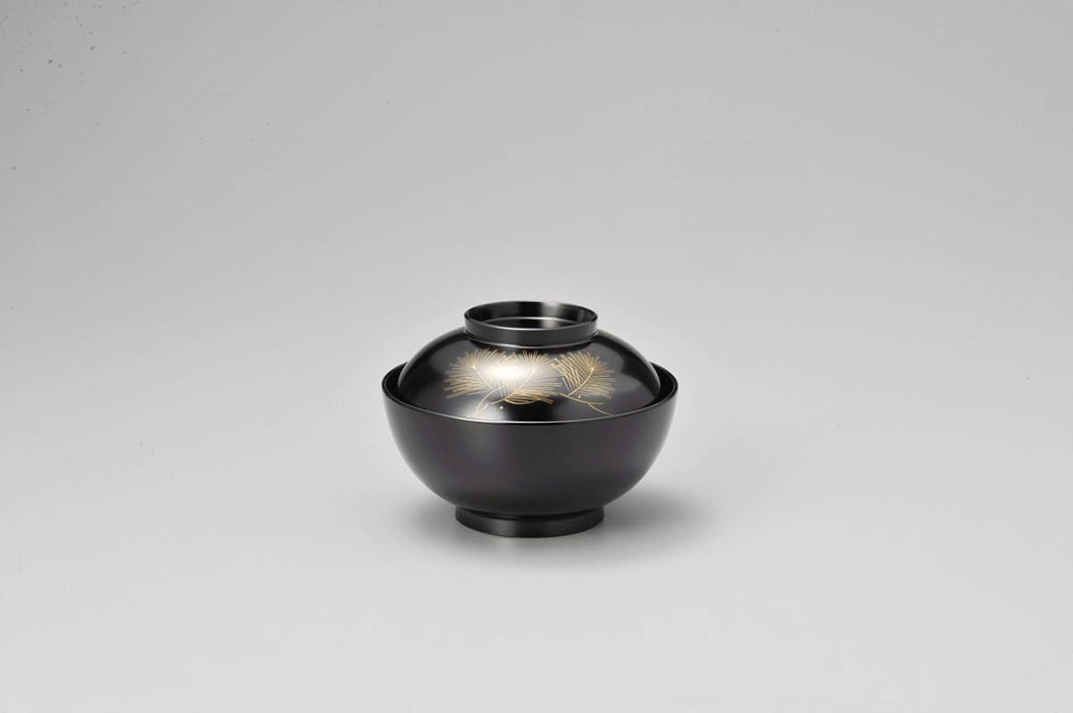 越前塗雑煮椀 約12.8cm、 煮物椀 フタ付 お椀 越前漆器 雑煮 雑煮 煮物