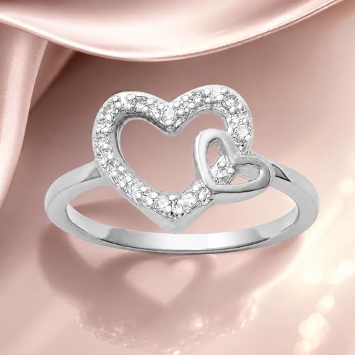 Bague Double Cœur Argent 925, le cadeau idéal de Saint-Valentin