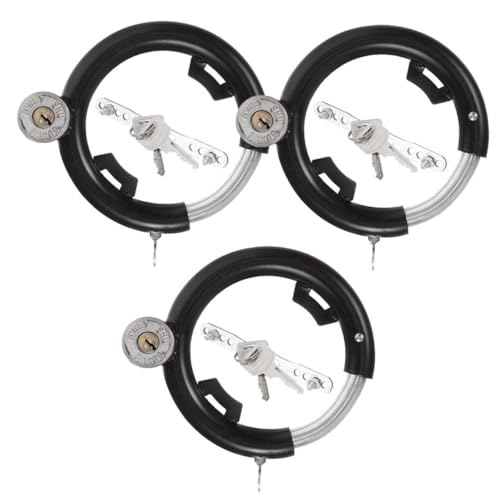 ARTSEWPLY 3 Sets Portable Bike Lock Heavy Duty Security Locks for Mountain Bikes Scooters Motorcycles Keyless Design Convenient Theft for Cyclists