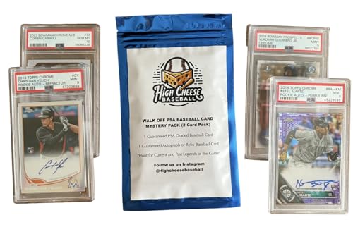 High Cheese Baseball Walk Off Mystery Pack - 2 Cards, 1 PSA Graded & 1 Autograph/Relic Ungraded