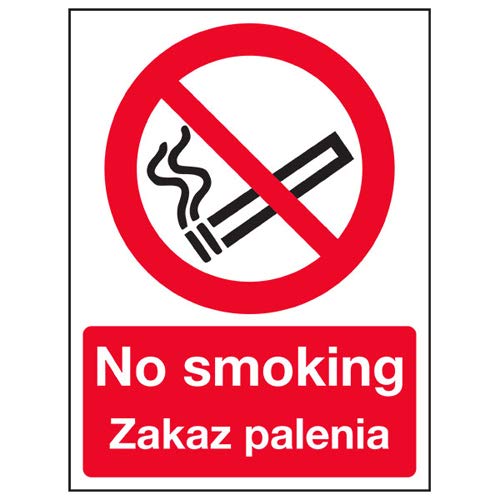 Vsafety Rauchverbot-Schild – 30x40 Cm, Kunststoff, Deutliche Warnung