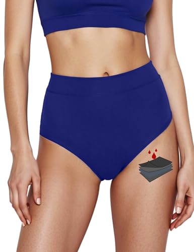 Image of Period Swimwear for Teens Women High Waisted Swimsuit Bikini Bottoms Menstrual Swim Bottoms Tankini Bathing Suit