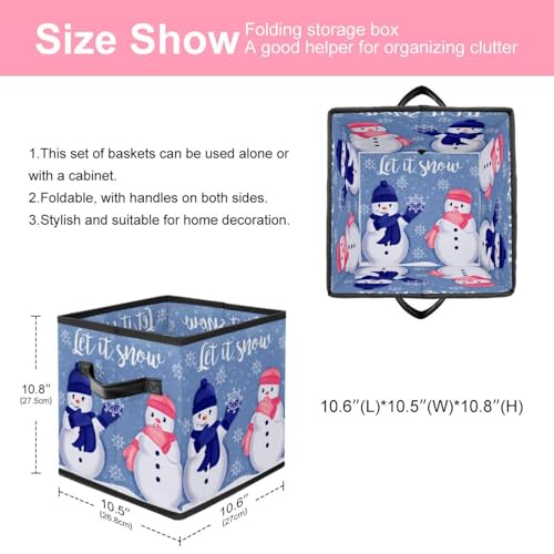 Bacs avec poignées cube de rangement pliable motif Noël
