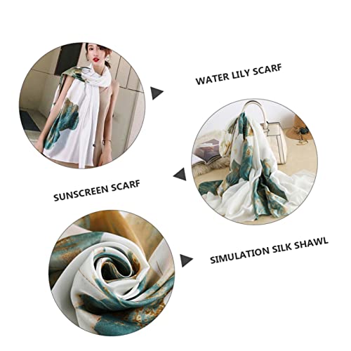GALPADA Lenço Seda 1 Peça Cachecol Envoltório Praia Gaze Envoltos Fora De Os Longos Xales De Água De