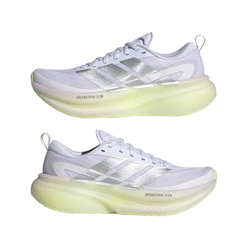 adidas Femme Supernova Glide Running Shoes, Frozen Purple/Silver Met./Frozen Lemon, 37 1/3 EU