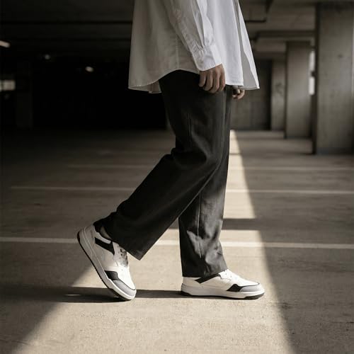 Image of Bacca Bucci Matrix Men's Low-Top Court Sneakers | Lace-Up Casual Streetwear Shoes with Textured Toe Guard