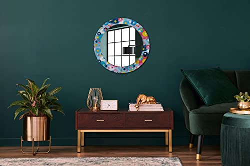 Miroir moderne rond 60 cm pour illuminer un mur vide sans encombrer