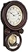 Bedford Clock Collection Contemporary Round Wall Clock with Pendulum