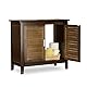 Relaxdays Waschbeckenunterschrank dunkelbraun LAMELL, Badschrank aus Bambus, Waschbeckenschrank, HBT: 60 x 67 x 30 cm
