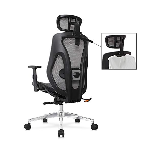 Cedric Ergonomic Office Chair with Lumbar Support，Breathable Mesh Desk Chair with Adjustable Headrest，3D Armrests， Tilt Function-EN1335 certification，CD-8015 - Image 7