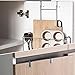 Auledio 2 Pack Over the Door/Wall Mount Cabinet Organizer Storage Basket in Kitchen or Pantry for Cutting Board, Aluminum Foil, Plastic Wrap, Mesh Silver