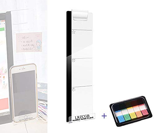 LRZCGB Monitor Memo Board, Acrylic Message Memo Boards Sticky Reminder for Computer Monitors Screen(Right)