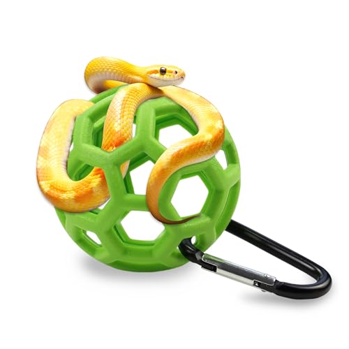 Image of Slim Snake Climbing Accessories Reptile Climbing Ball, Jungle Gym Ball for Small Ball Python Playground Climbing, Snake Enrichment Exercise Snake Balls (Green)