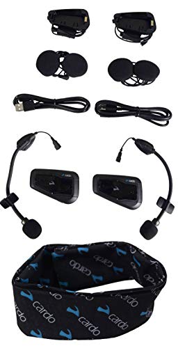 Best Cyber Deals 🔥 Cardo Scala Rider FREECOM Bluetooth Motorcycle Helmet Communication Headset with Cardo Logo Neck Gaiter (FREECOM 2+ Duo)