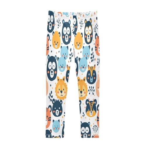 Toddler Girls Leggings Printed Yoga Pants Leggings Lion Bear Animal for Kids