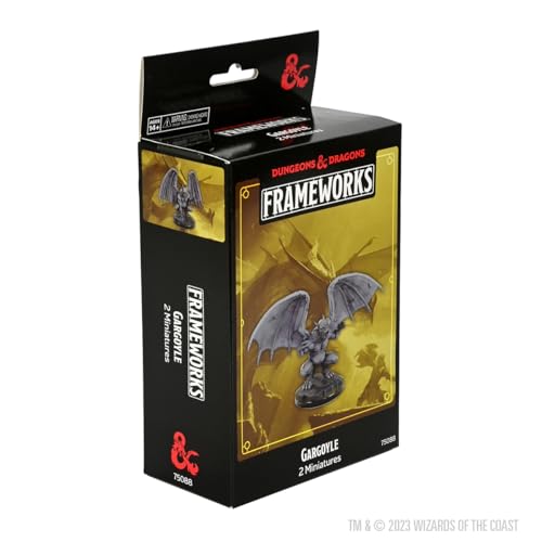 WizKids D&D Frameworks: Gargoyle sin pintar y sin montar miniatura 3