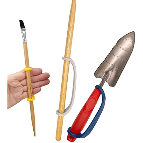EaZyHold Senior Men 3-Pack for X-Large Hands, Fits Adaptive Eating and Weighted Utensils, Foam Tubing, Thick Easy Grip Handles, Grooming, Daily Living Aid Cover