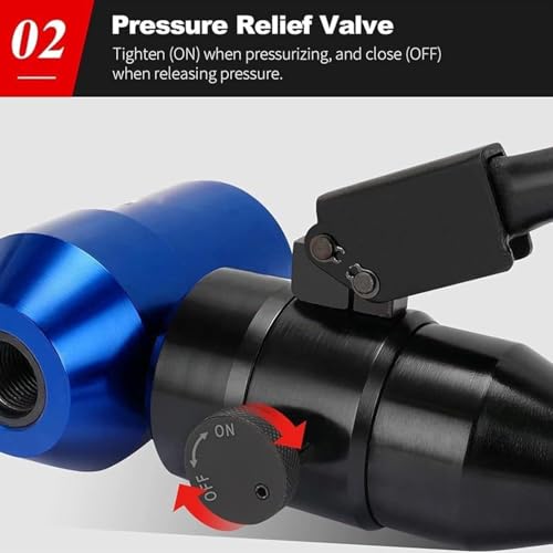 Portable Hydraulic Knockout Punch Kit - Manual Hole Puncher Set for Electrical Conduit & Metal Sheet, Includes 6 Dies for Effortless Drilling of Distribution Box Holes