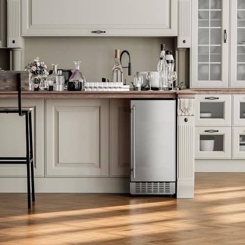 Máquina de hielo comercial Coolake 15'' con capacidad 80 lbs/día miniatura 2