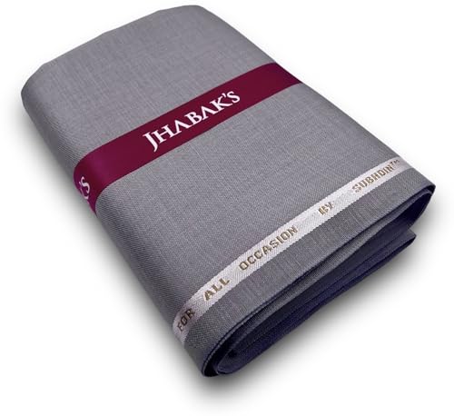Image of JHABAK'S Unstitched Viscose Rayon Trouser Fabric for Men - Length: 1.30 m /Width: 58 inches