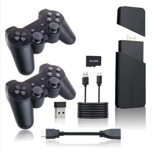 Image of PSS Wireless Video Games for tv Retro Gaming Console Built in 20000 Game Plug Play TV 2 Player with 9Emulator for Kids Old School Station Video Game Advanced Retro Game Stick M9 2025 Upgrade Version